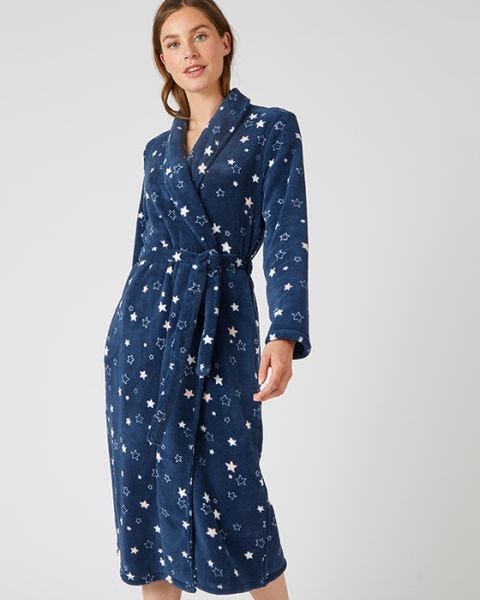Thermolactyl Tie Belt Fleece Dressing Gown
