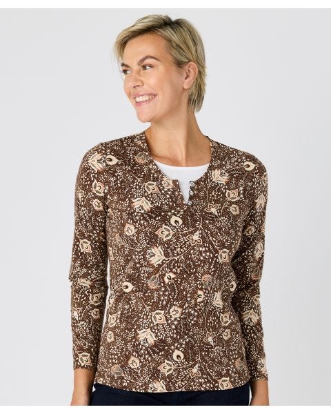 Printed Mock 2-in-1 Top
