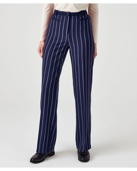 Pinstripe Tummy-Slimming Trousers