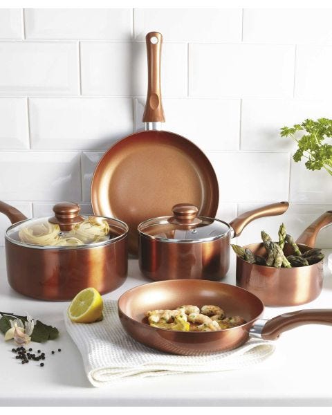 Set of 5 Copper Cookware