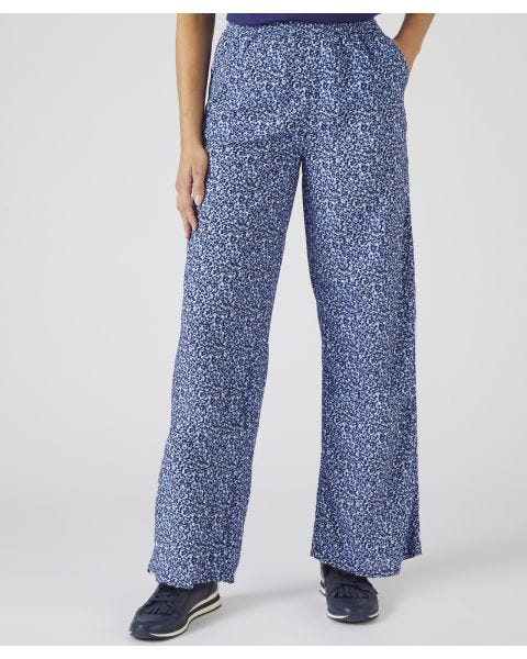 Print Wide-leg Trousers