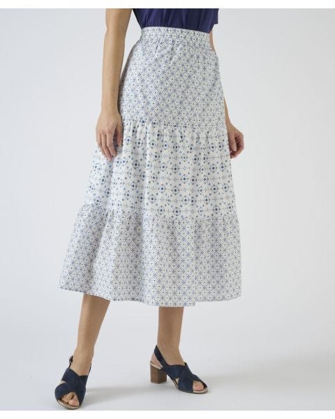 Print Tiered Skirt