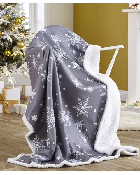 Snowflake Sherpa Throw