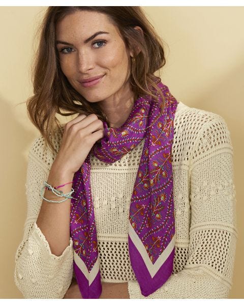 Pink Printed Scarf