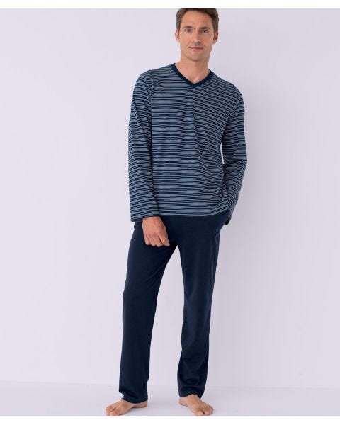 Men's Long Sleeve Jersey Pyjamas 