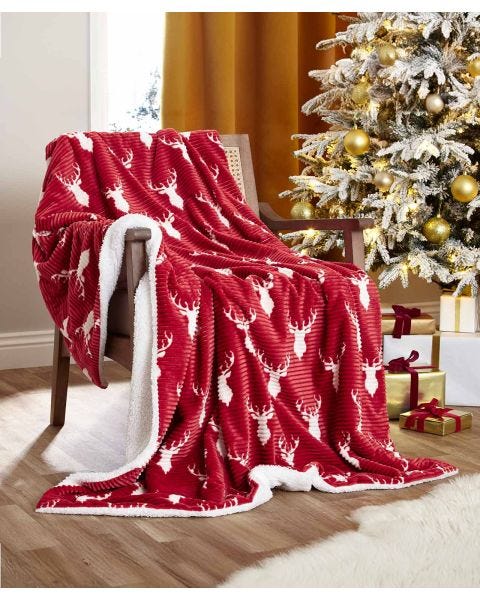 Ribbed Fleece Throw