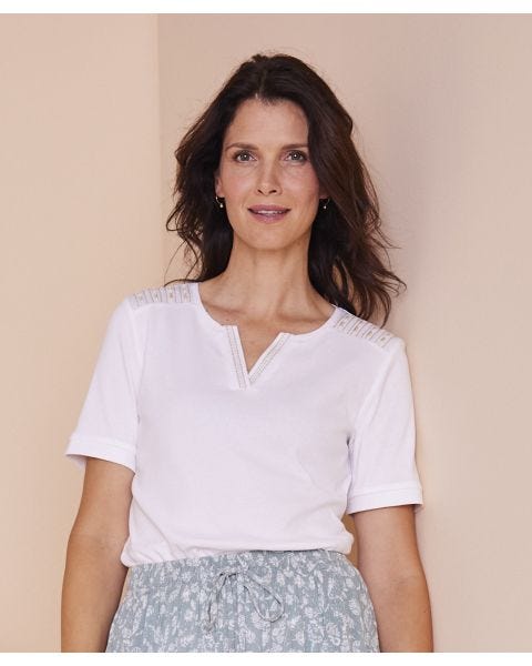 Embroidered Cotton T-shirt