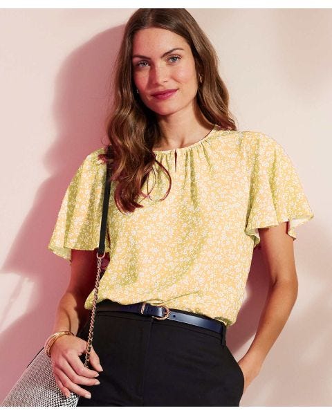 ladies yellow blouses uk