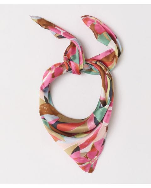 Floral Print Square Scarf