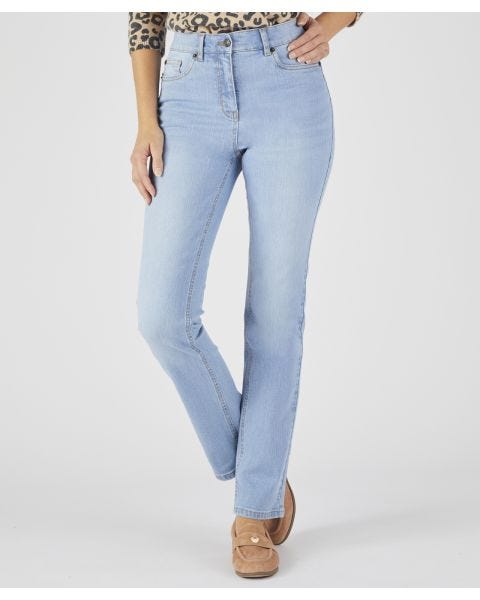 Denim Straight-leg Trousers