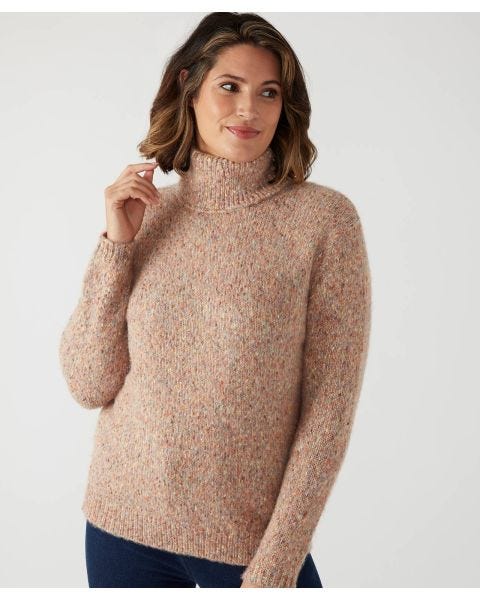 First Avenue Speckled Roll Neck Jumper