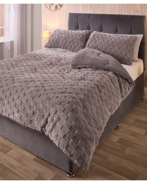 Waffle & Teddy Fleece Coverless Duvet Set