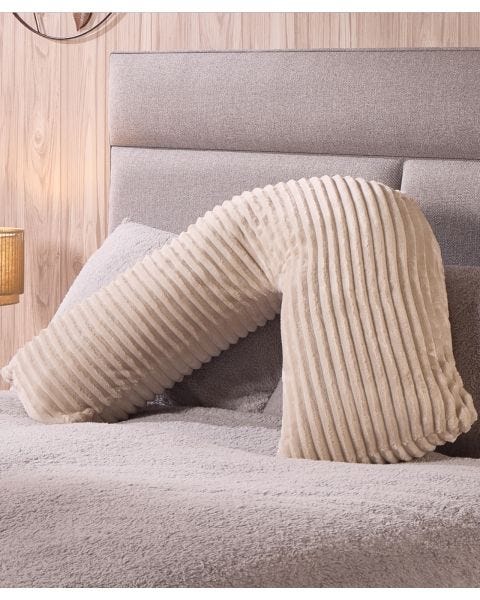 Velvet Cord V-Shaped Pillow