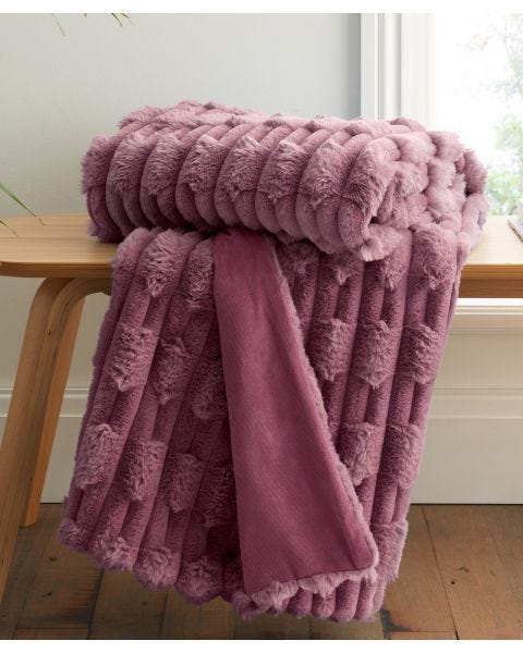 Carved Faux Fur Bedspread