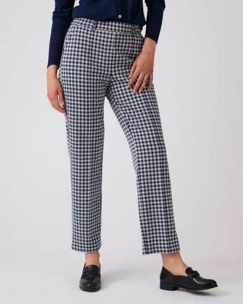 Check Jersey Trousers