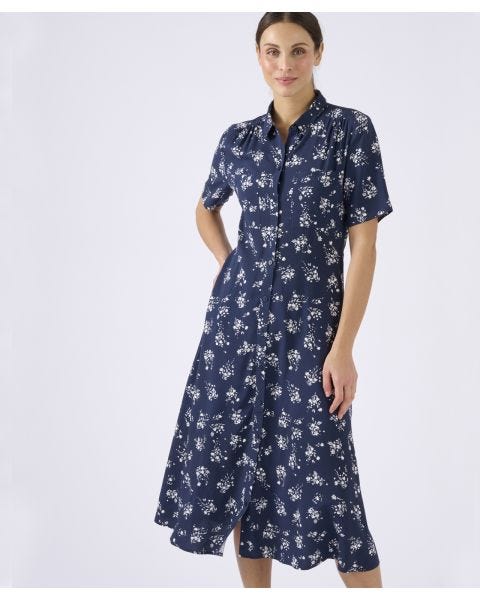 Floral Print Shirt Dress 