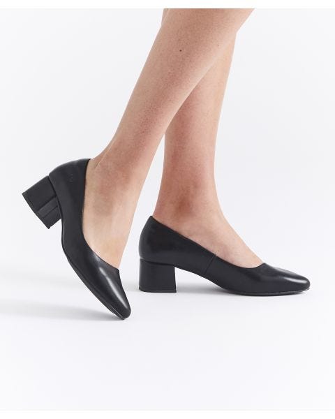 Block Heel Court Shoe