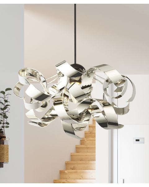 Chrome Curl Easy Fit Pendant