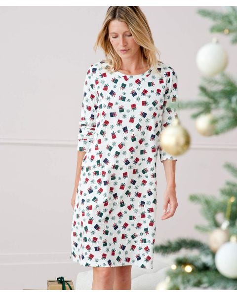 Long Sleeve Christmas Nightdress 