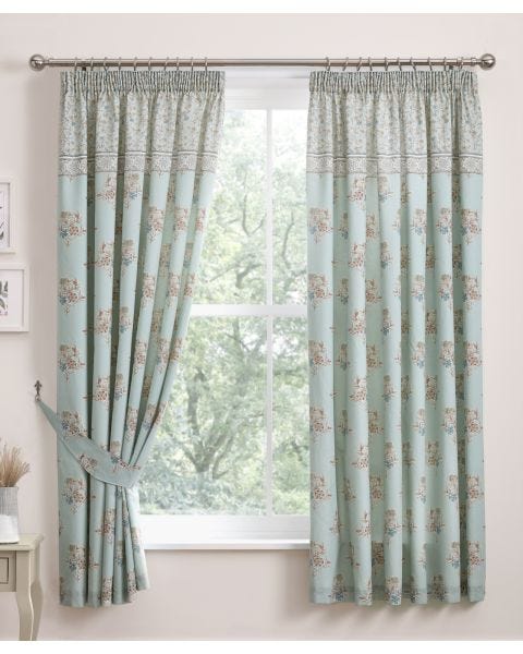 Lorena Patchwork Pleat Curtains