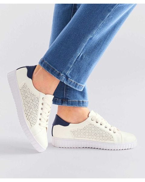 Cushion-walk Lattice Detail Trainers