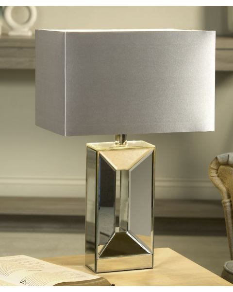 Chrome Mirrored Table Lamp