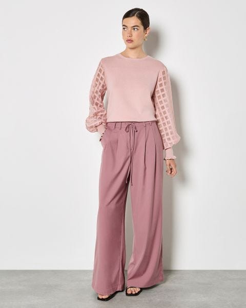 Apricot Wide Leg Trousers