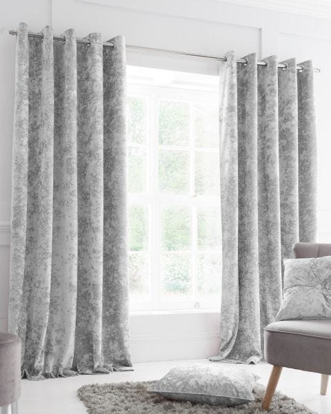 Catherine Lansfield Crushed Velvet Curtains 