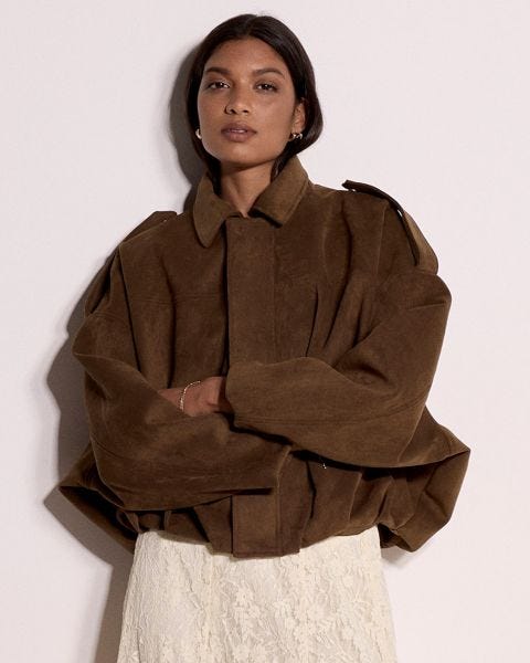 Apricot Suedette Jacket  