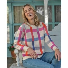 Woolovers Check Jumper - Sweater - Damart.co.uk
