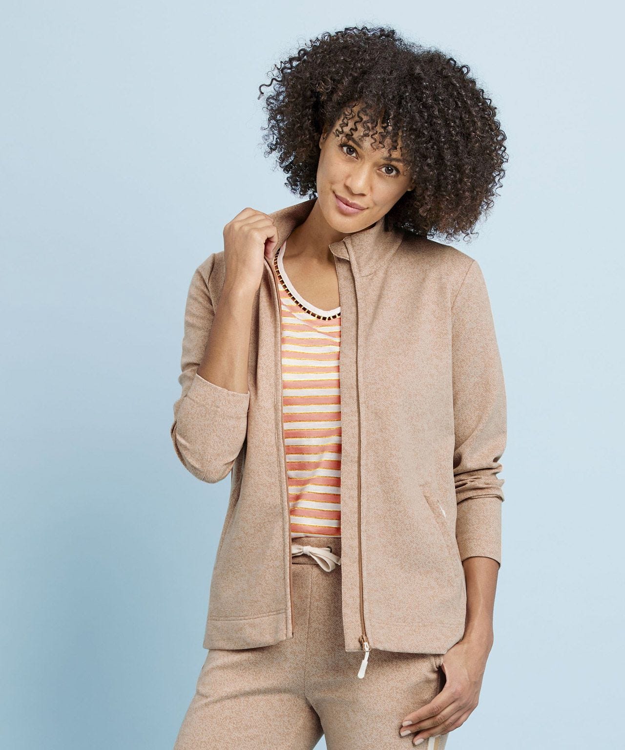 Zip Leisure Top Cardigan Damart