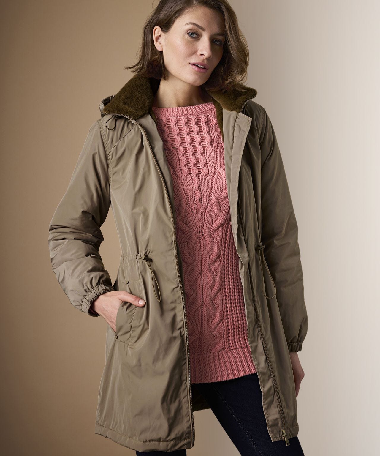 Khaki parka womens uk hot sale