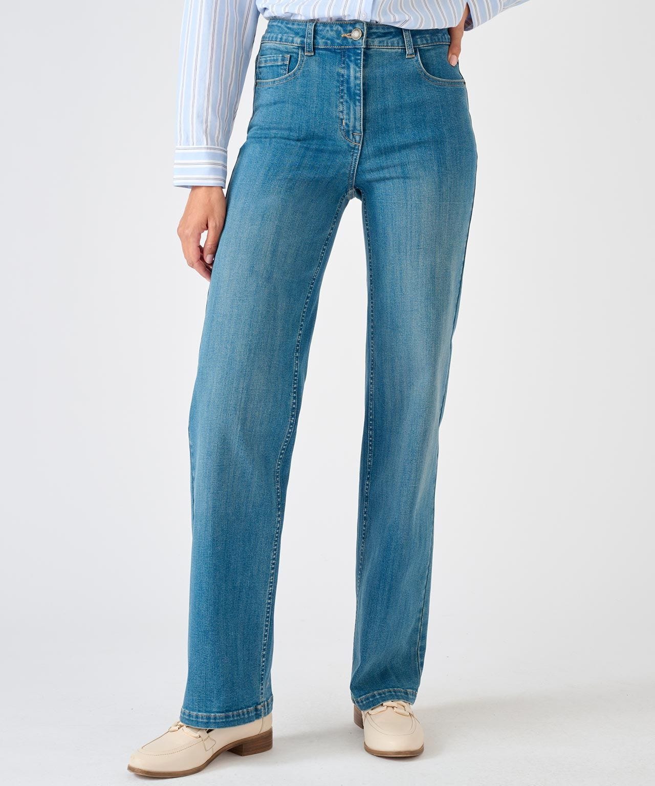 Perfect Fit Wide-leg Jeans