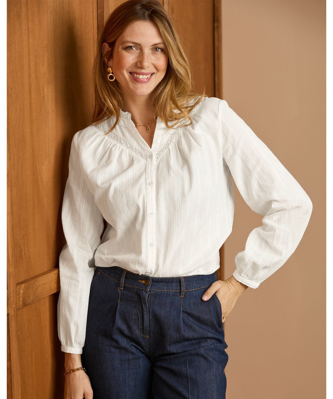 Frill Trim Blouse
