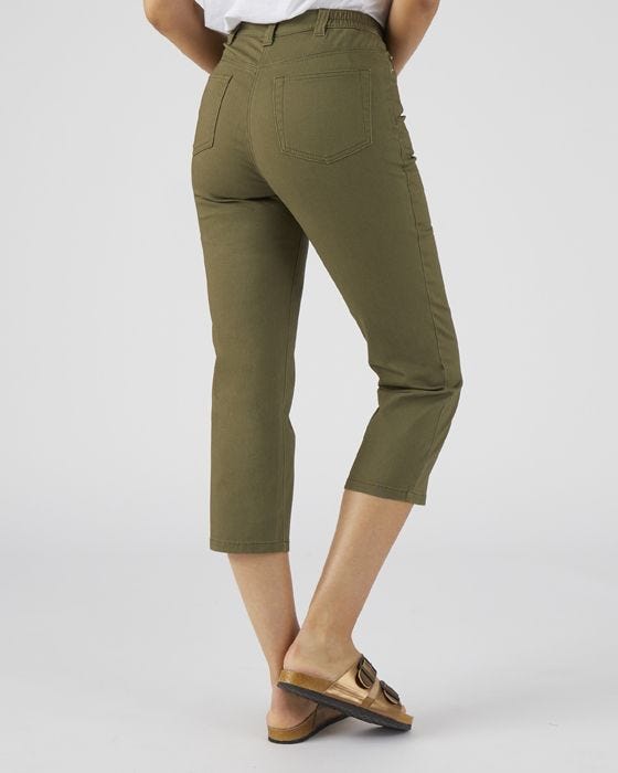 Womens cotton cropped trousers cheap