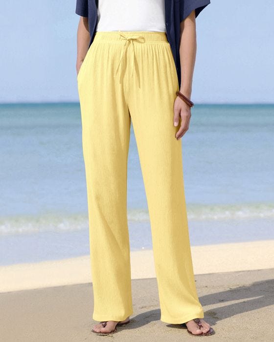 Ladies crinkle trousers outlet
