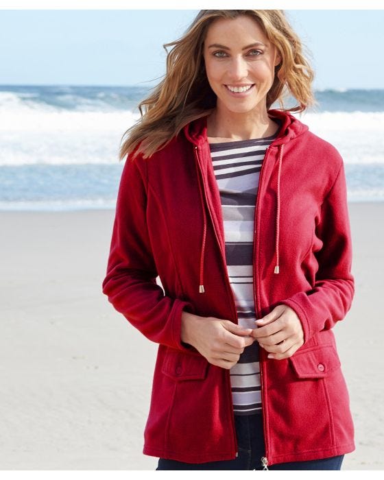 Fleece Jacket Cardigan Damart
