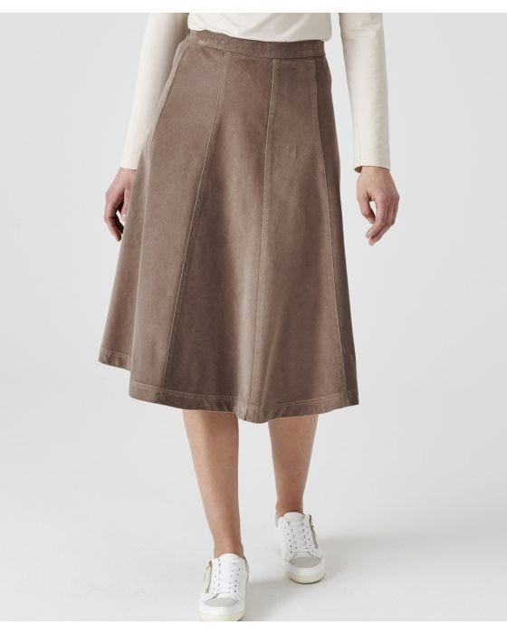 Brown suede skirt yorkshire top