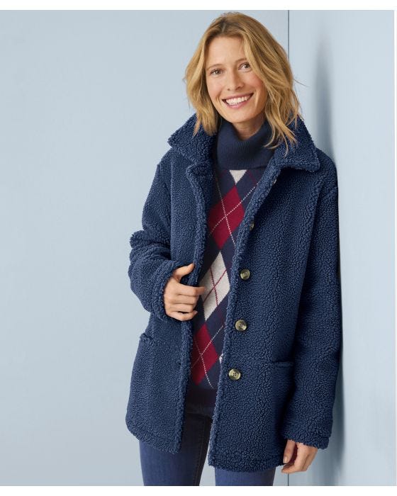 Sherpa Fleece Cardigan Damart.co.uk