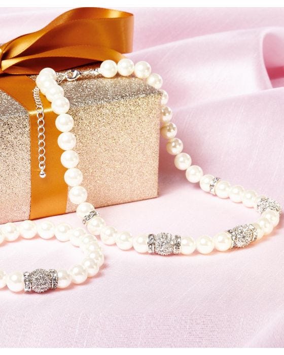 Pearl effect necklace online