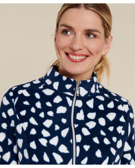 Zip Fleece Cardigan Damart