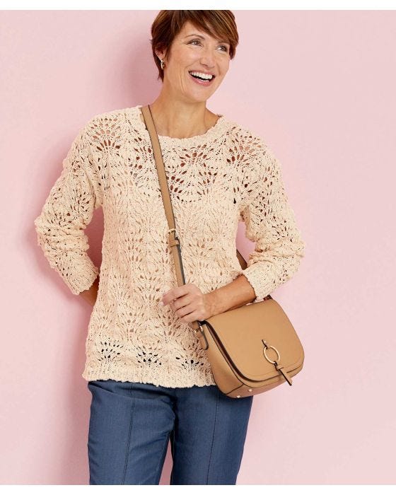 Crochet Jumper Sweater Damart