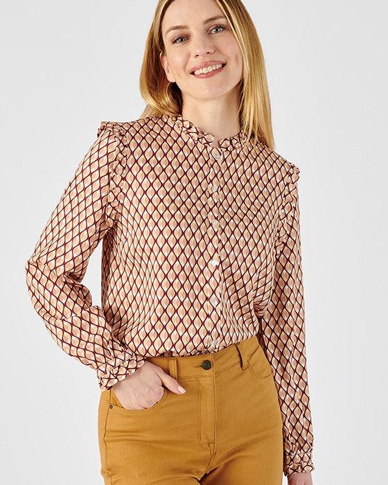 Eco Printed Blouse - Blouse - Damart.co.uk