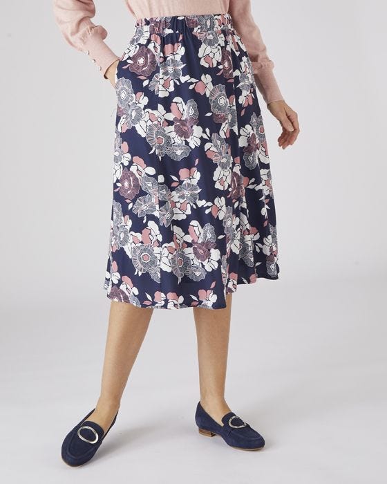 Floral Print Skirt - Skirt - Damart.co.uk