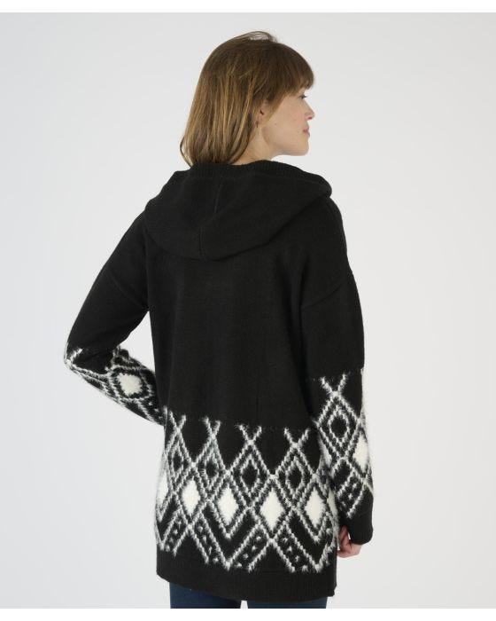 Toasty Thermal Hooded Jacquard Cardigan - Cardigan - Damart.co.uk