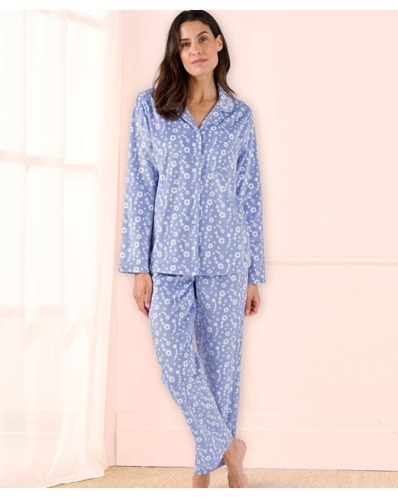 Fleece Button-Through Pyjamas - Pyjama - Damart.co.uk