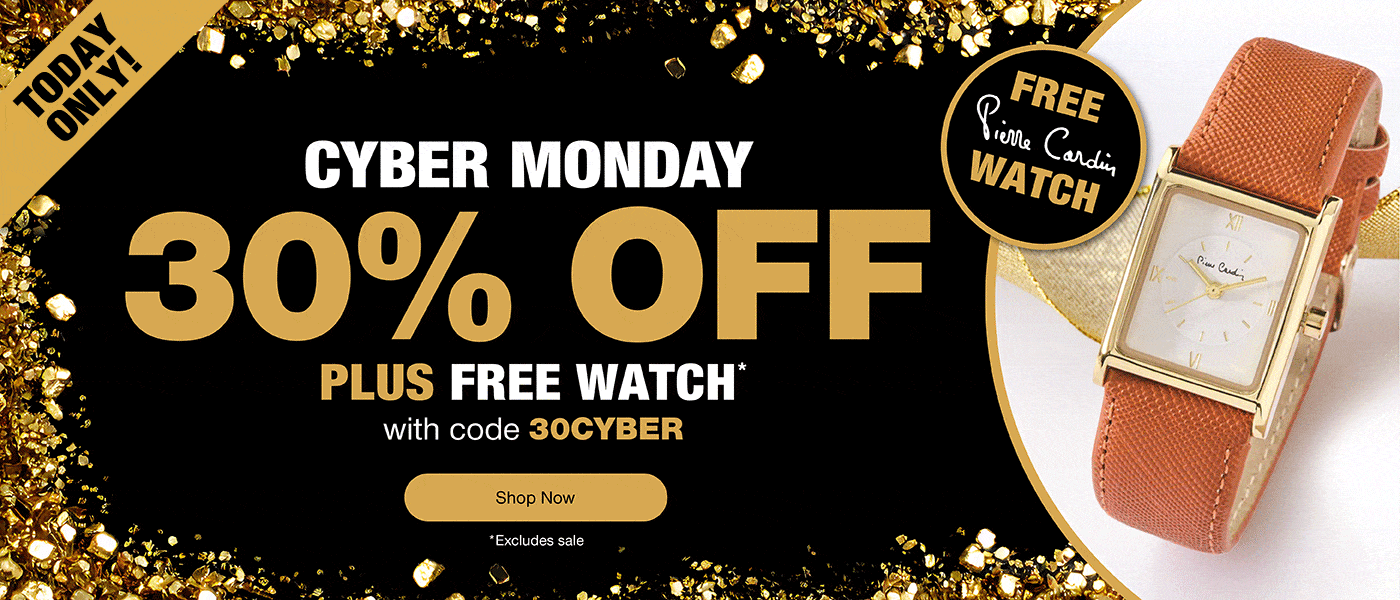 30% off and free watch with code 30cyber - Shop now