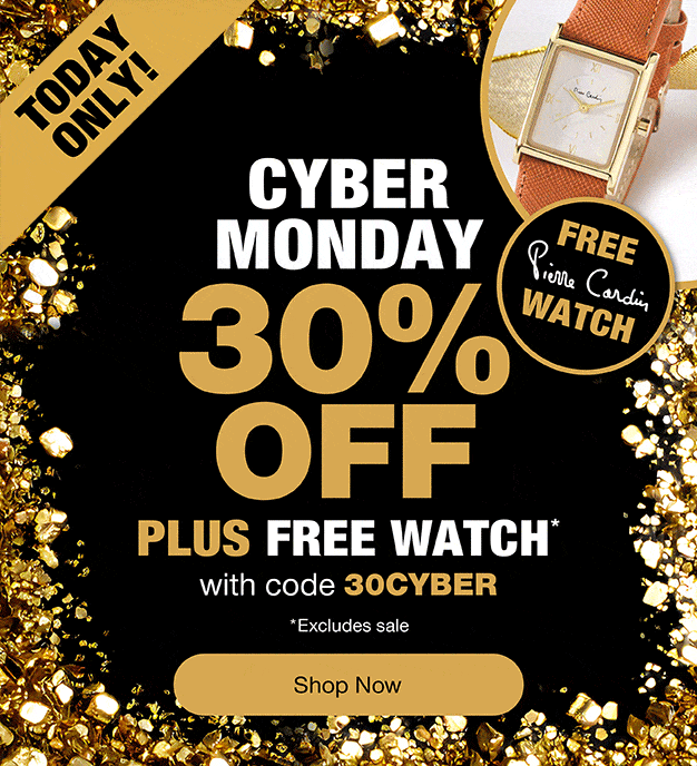 30% off and free watch with code 30cyber - Shop now