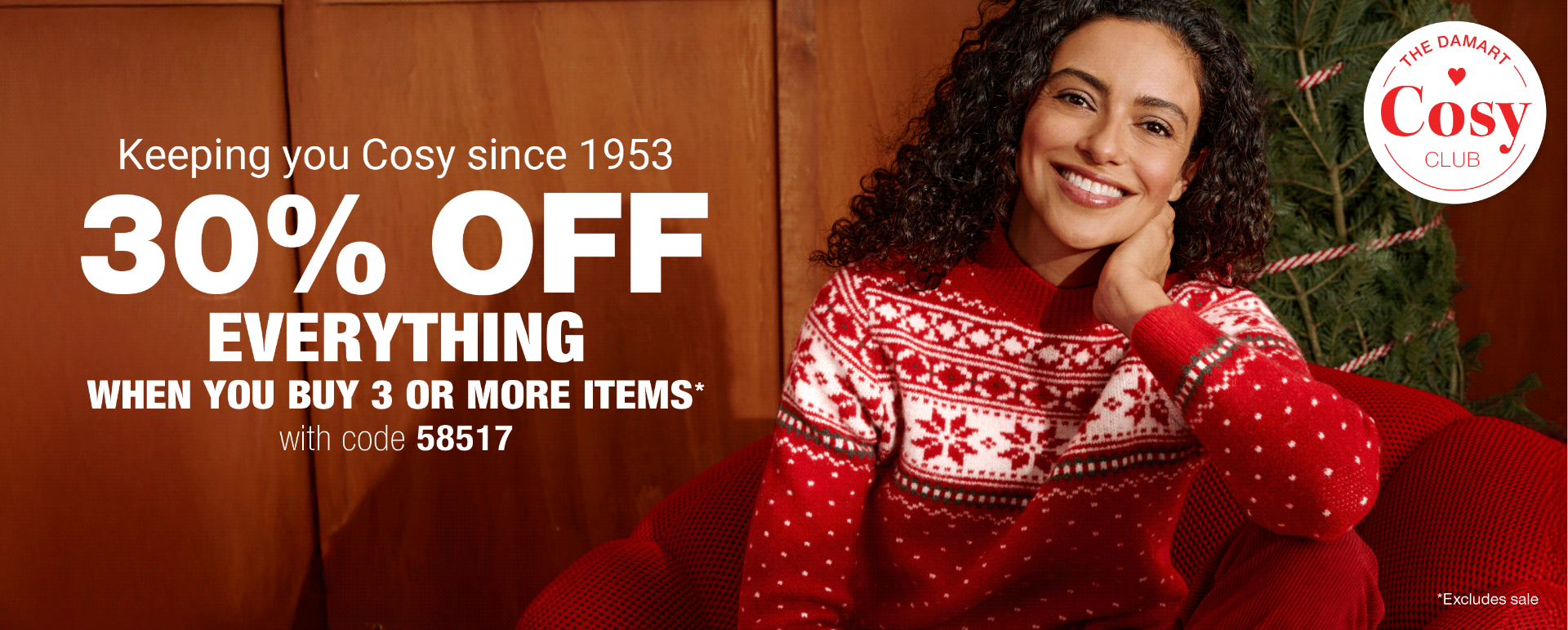 30% off when you buy three or more items