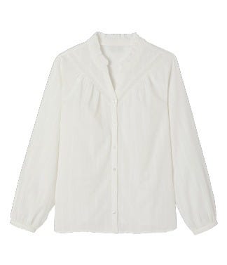 frill trim blouse